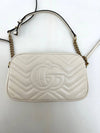 GG Marmont Matelasse Small Chain Shoulder Bag White - GUCCI - BALAAN 4