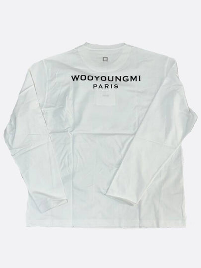 Cotton Back Logo Long Sleeve T-Shirt White - WOOYOUNGMI - BALAAN 2