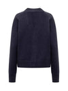 De Coeur V-Neck Cardigan Navy - AMI - BALAAN 3