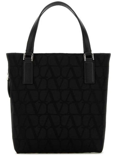 Toile Iconographe Small Tote Bag Black - VALENTINO - BALAAN 1