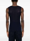 Ride Ribbed Long Tank Sleeveless Navy - AMI - BALAAN 4