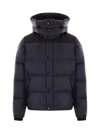 Detachable Sleeve Hooded Short Padding Navy - BURBERRY - BALAAN 2