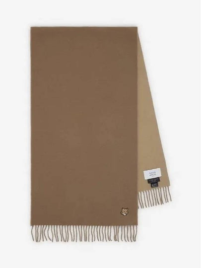 Bold Fox Head Double Face Scarf Beige - MAISON KITSUNE - BALAAN 2