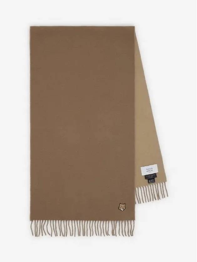 Bold Fox Head Double Face Scarf Beige - MAISON KITSUNE - BALAAN 3