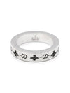 GG Bee Engraved Thin Ring Silver - GUCCI - BALAAN 3