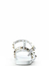 Rockstud Strap Sandals White - VALENTINO - BALAAN 3