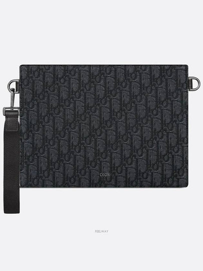 Oblique A5 Triangle Pouch Black - DIOR - BALAAN 2