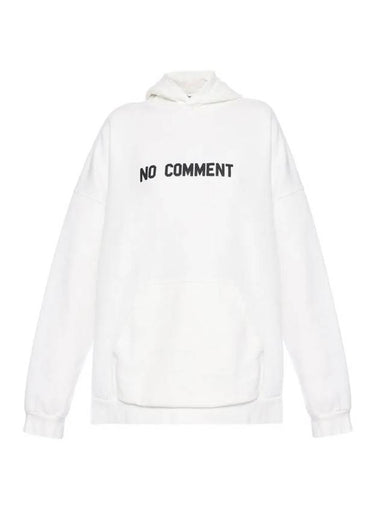 No Comment Logo Hooded Top White - BALENCIAGA - BALAAN 1