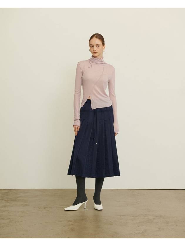 NEW MODERN PLEATED SKIRT NAVY - UNMUTE - BALAAN 4