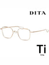 Titanium glasses frame LINETO DTX124 49 02 gold UV protection clear lenses - DITA - BALAAN 1