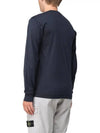 Chest Patch Long Sleeve T-Shirt Blue - STONE ISLAND - BALAAN 4