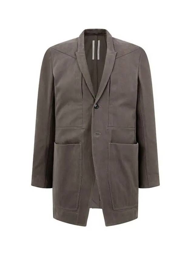 MEN narrow lapel soft jacket warm gray 271692 - RICK OWENS - BALAAN 1