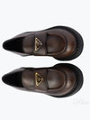 Triangle Logo Leather Loafers Chocolate - PRADA - BALAAN 2