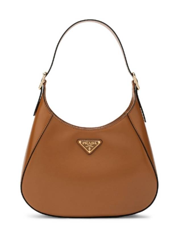 Medium Leather Shoulder Bag Brown - PRADA - BALAAN 2