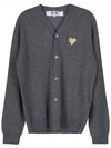 Play Gold Waffen Cardigan Dark Grey - COMME DES GARCONS - BALAAN 2