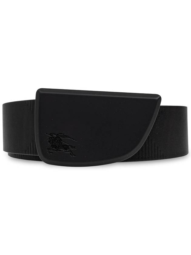 EKD Debossed Leather Belt Black - BURBERRY - BALAAN 2