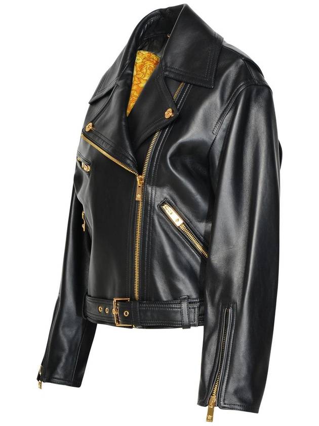 Leather Jacket 1010545 1A101181B000 Black - VERSACE - BALAAN 3