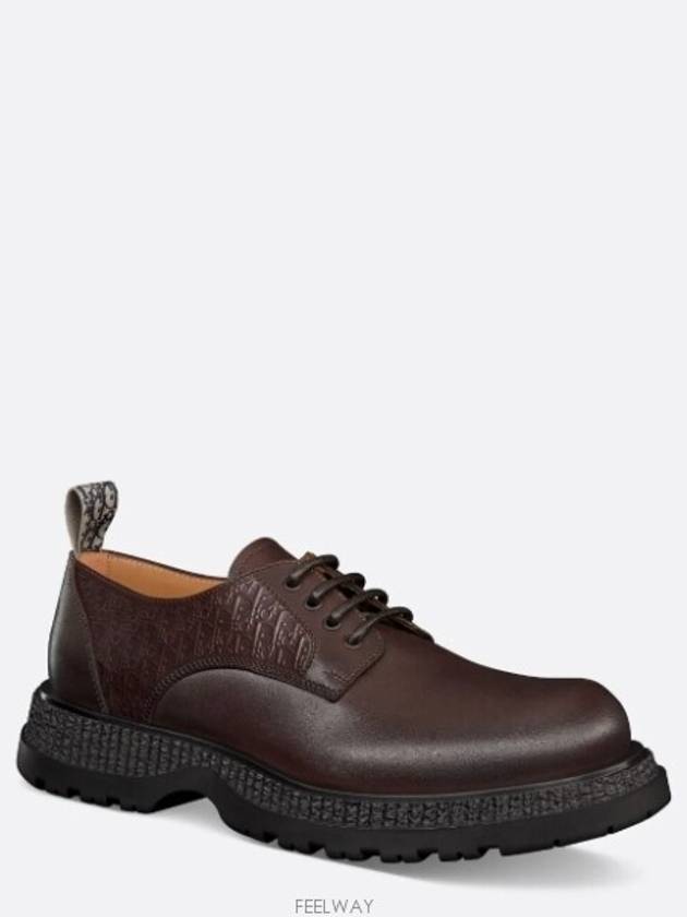 Buffalo Bossed Oblique Motif Derby Brown - DIOR - BALAAN 3