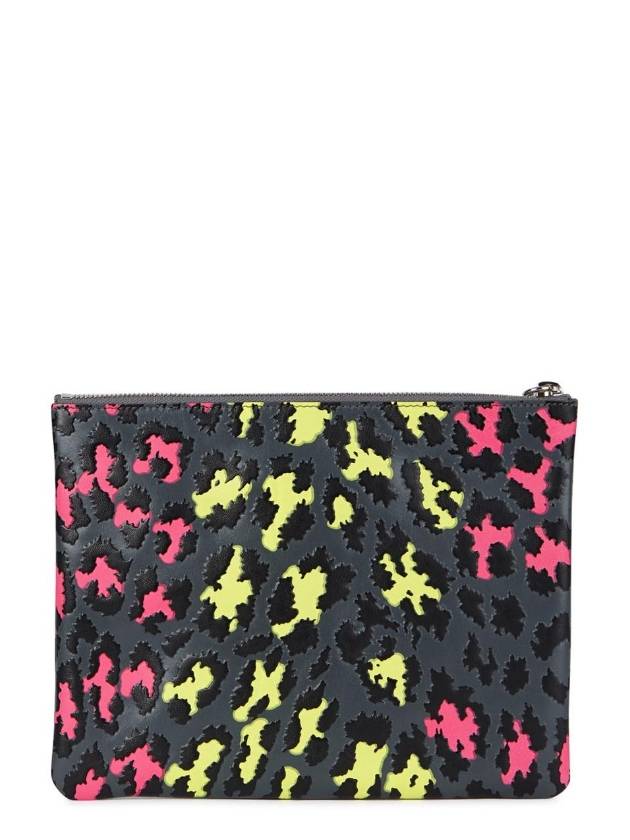 Neon Leopard Leather Clutch - CHRISTOPHER KANE - BALAAN 5