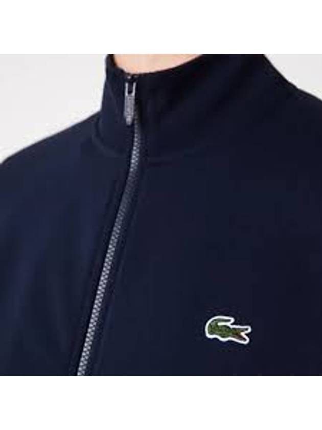 Regular Fit Brushed Fleece Zip-up Jacket Navy - LACOSTE - BALAAN 5