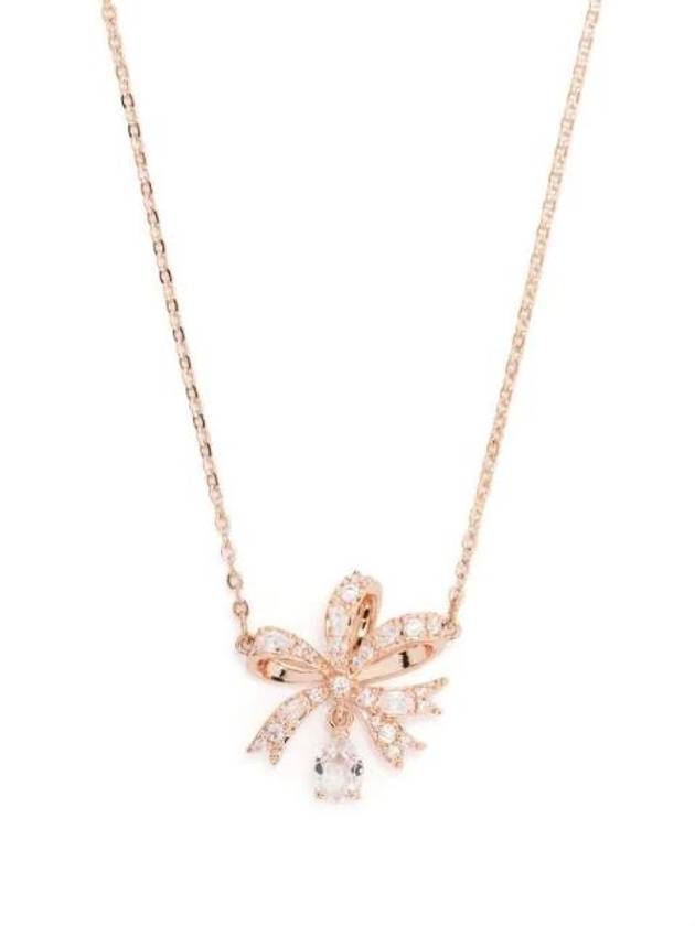 Hyperbola Volta Bow Pendant Necklace Rose Gold - SWAROVSKI - BALAAN 1