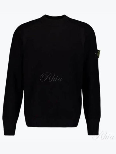 Compass Motif Knit Top Black - STONE ISLAND - BALAAN 2