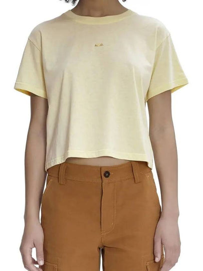 Jen Logo Print Short Sleeve T-Shirt Yellow - A.P.C. - BALAAN 2