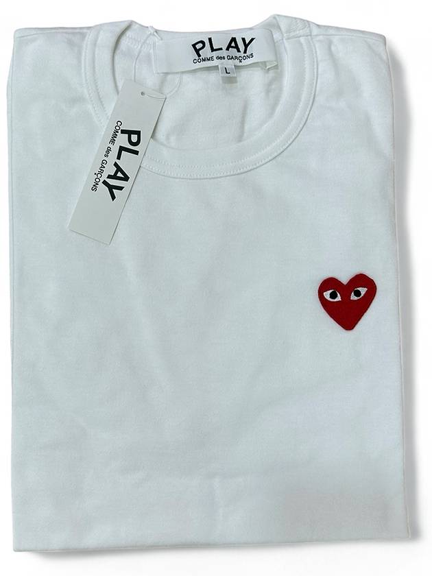 Red Heart T-Shirt White - COMME DES GARCONS PLAY - BALAAN 2