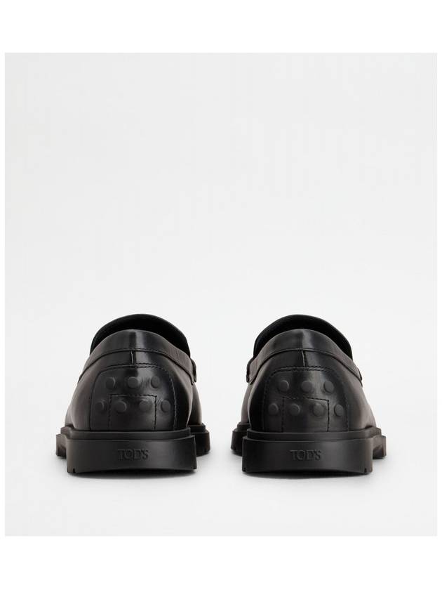 Men's Leather Penny Loafers Black - TOD'S - BALAAN 3