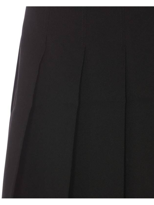 Light Twill Mini Pleated Skirt Black - GANNI - BALAAN 4