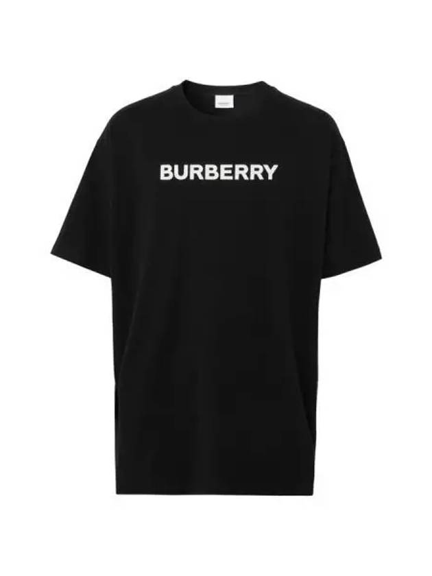 Logo Print Cotton Short Sleeve T-Shirt Black - BURBERRY - BALAAN 2