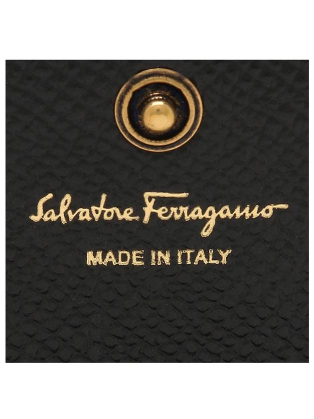 Gancini Leather Card Wallet Black - SALVATORE FERRAGAMO - BALAAN 7