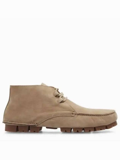 Suede Ankle Middle Boots Beige - SALVATORE FERRAGAMO - BALAAN 2