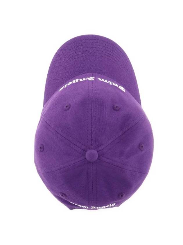 Men's Embroidery Logo Ball Cap Purple - PALM ANGELS - BALAAN 3