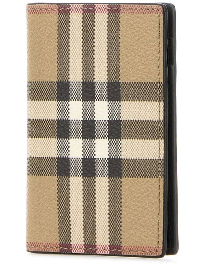 Vintage Check Leather Half Wallet Beige - BURBERRY - BALAAN 3