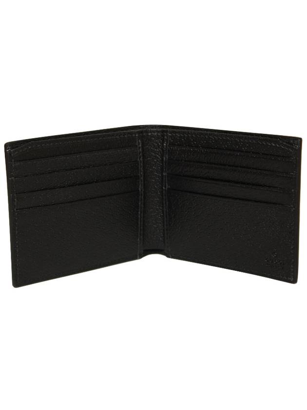 GG Marmont Leather Bi Fold Wallet Black Gold - GUCCI - BALAAN 5