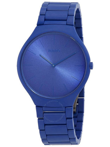 Rado True Round Thinline Les Couleurs Le Corbusier Spectacular ultramarine 4320K Quartz Blue Dial Watch R27092622 - RADO - BALAAN 1