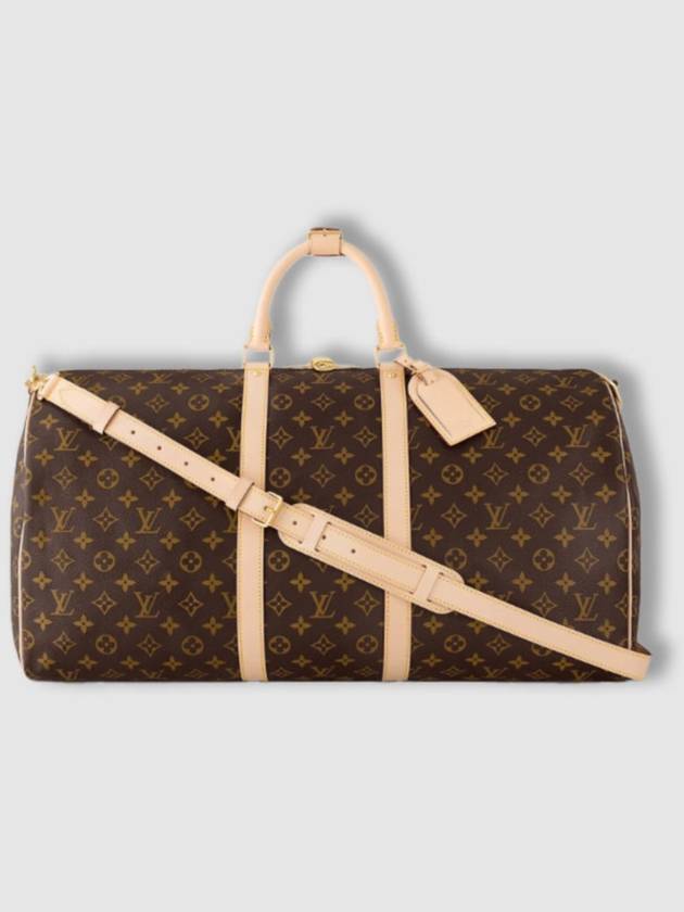 Keepall 55 Bandouliere Monogram Travel Duffel Bag Brown - LOUIS VUITTON - BALAAN 2