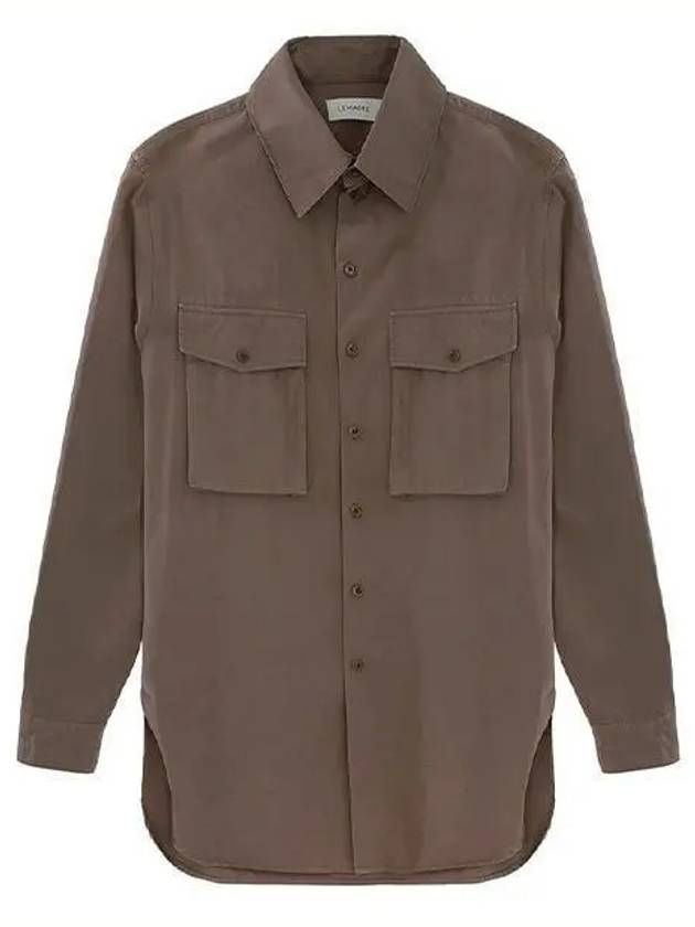 Chest Pocket Military Touch Long Sleeve Shirt Brown - LEMAIRE - BALAAN 2