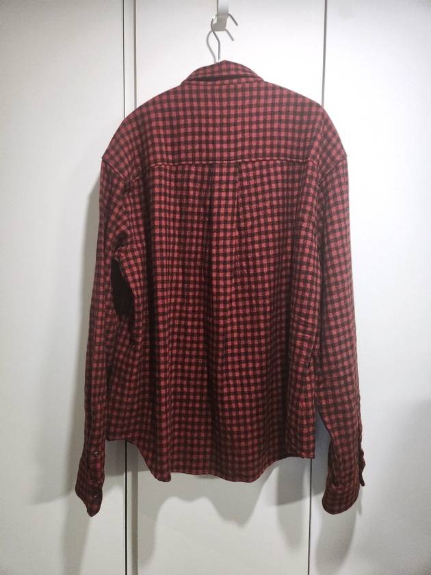 Gingham Check Long Sleeve Shirt Red - DSQUARED2 - BALAAN 8