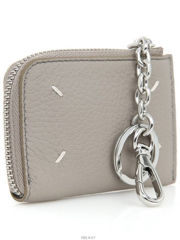 Maison Margiela Taupe Keyring Zipper Mini Wallet Coin Card SA1UI0012 - MAISON MARGIELA - BALAAN 4