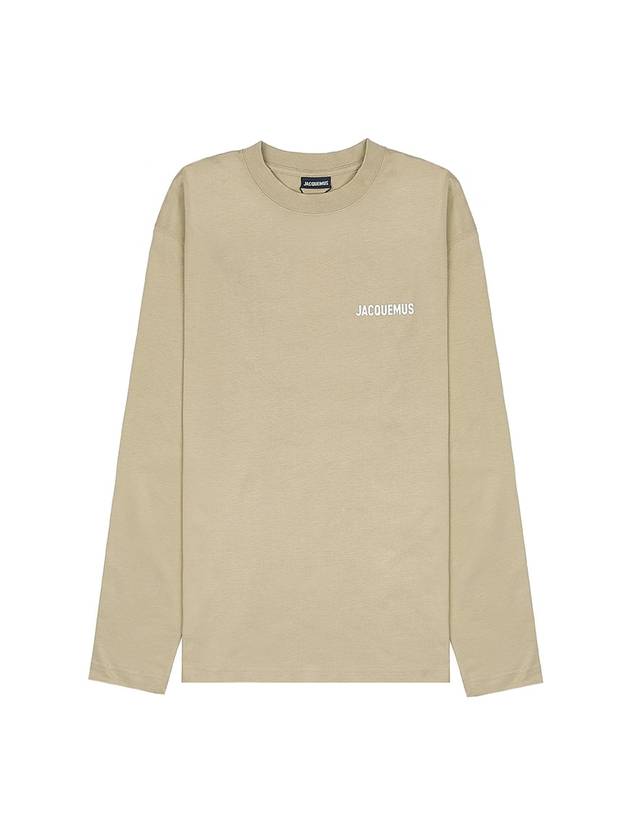 Le Manches Longues Cotton Long Sleeve T-Shirt Light Khaki - JACQUEMUS - BALAAN 11