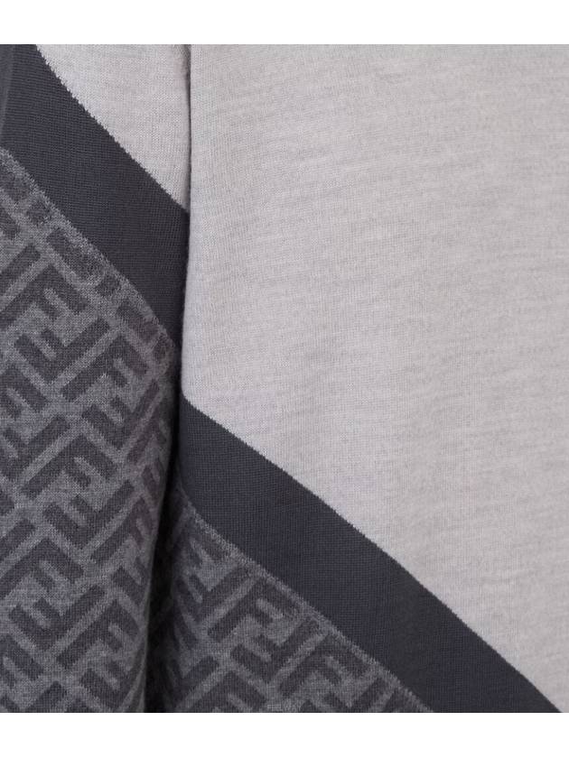 Diagonal Wool Knit Top Grey - FENDI - BALAAN 4