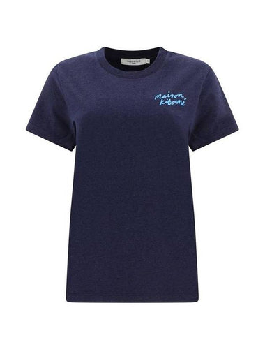 Mini Handwriting Classic Short Sleeve T-Shirt Navy - MAISON KITSUNE - BALAAN 1