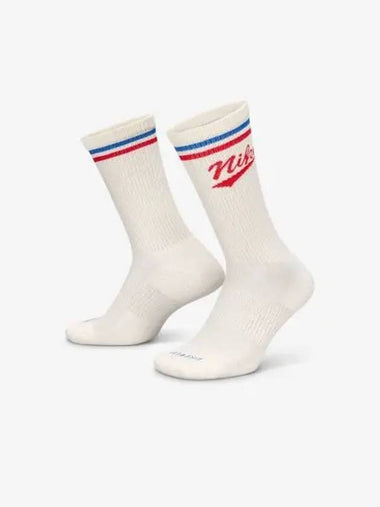 Everyday Plus Crew Socks 3 Pairs White - NIKE - BALAAN 1