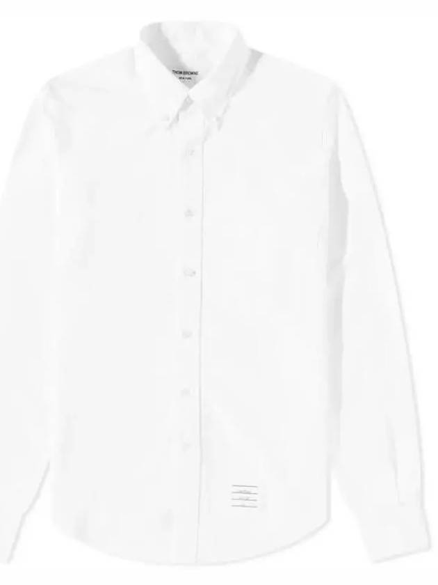 Men's Oxford Classic Fit Long Sleeve Shirt White - THOM BROWNE - BALAAN 3