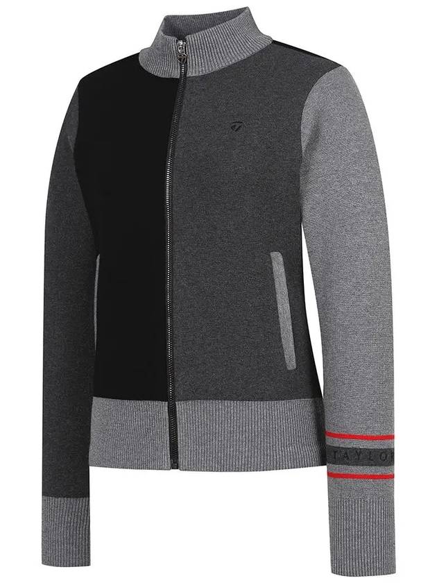 Women s high neck zip up knit cardigan TWSCM7131 192 - TAYLORMADE - BALAAN 2