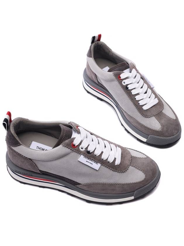 Suede Tech Runner Low Top Sneakers Grey - THOM BROWNE - BALAAN 6