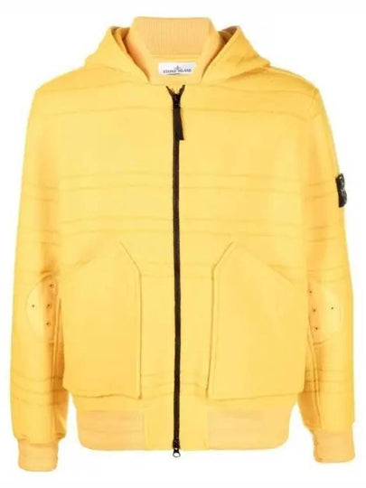 Men's Wappen Patch Zip-up Jacket Yellow - STONE ISLAND - BALAAN 2