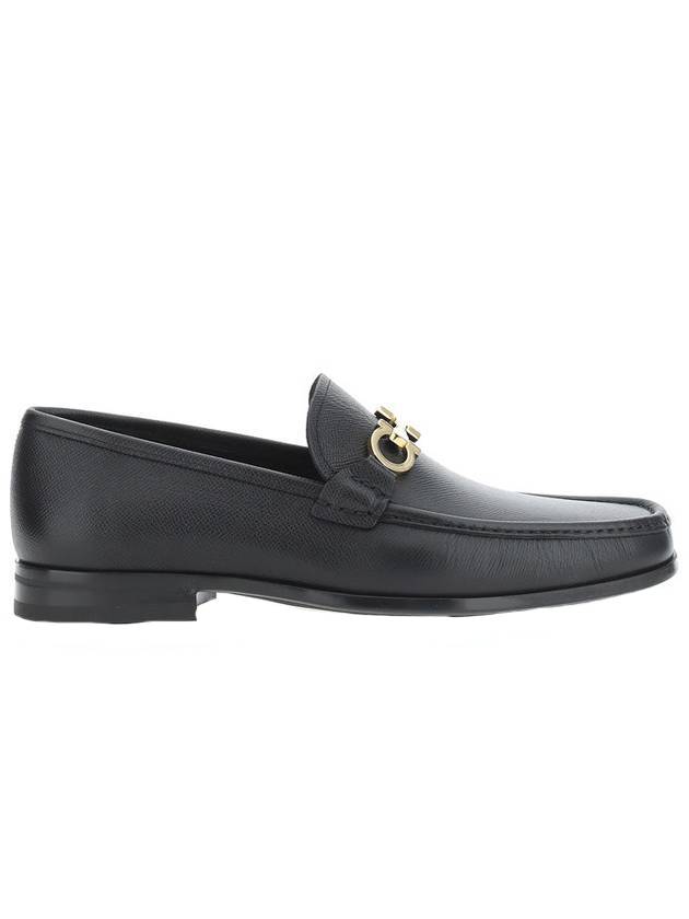 Salvatore Gancini Reversible Detail Moccasin Loafers Black - SALVATORE FERRAGAMO - BALAAN.